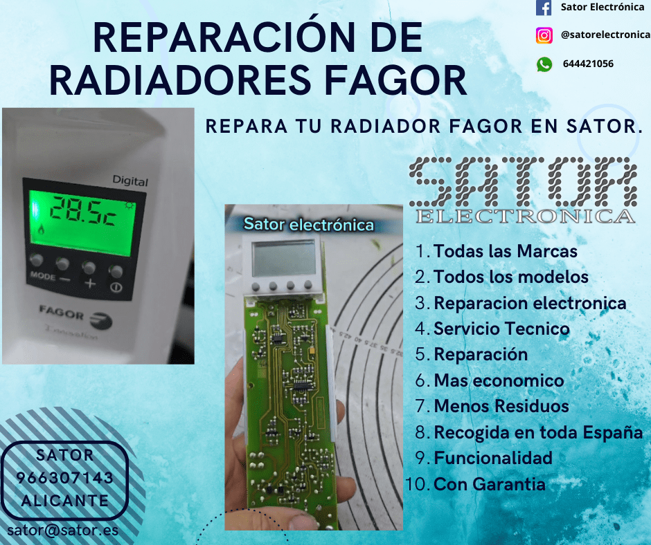 Reparacion radiador fagor en Alicante Sator (1)